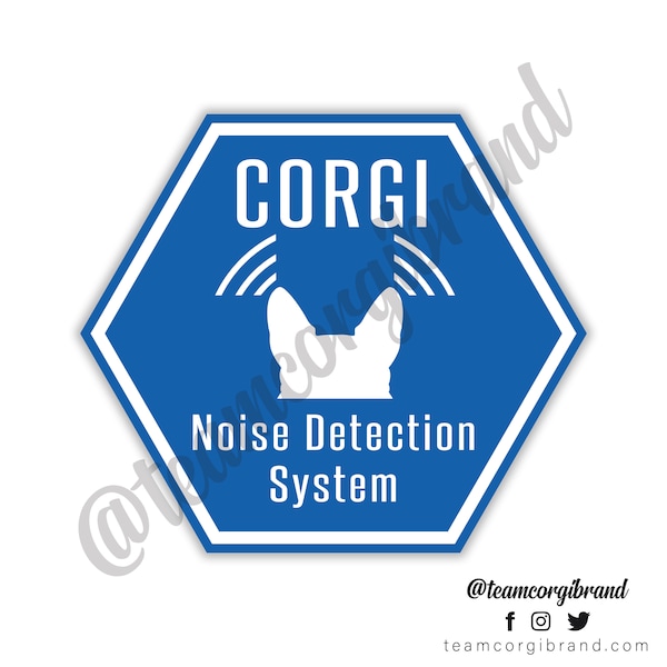 Corgi Noise Detection System sticker