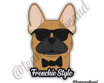 Frenchie Style tan sticker