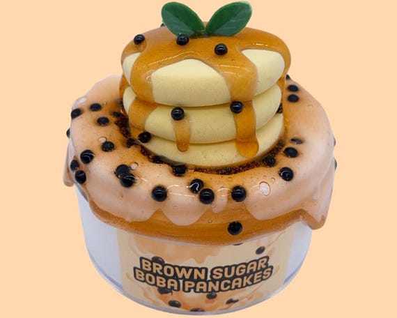 Brown Sugar Boba Pancakes Scented DIY Clay Slime Snoop Crunch