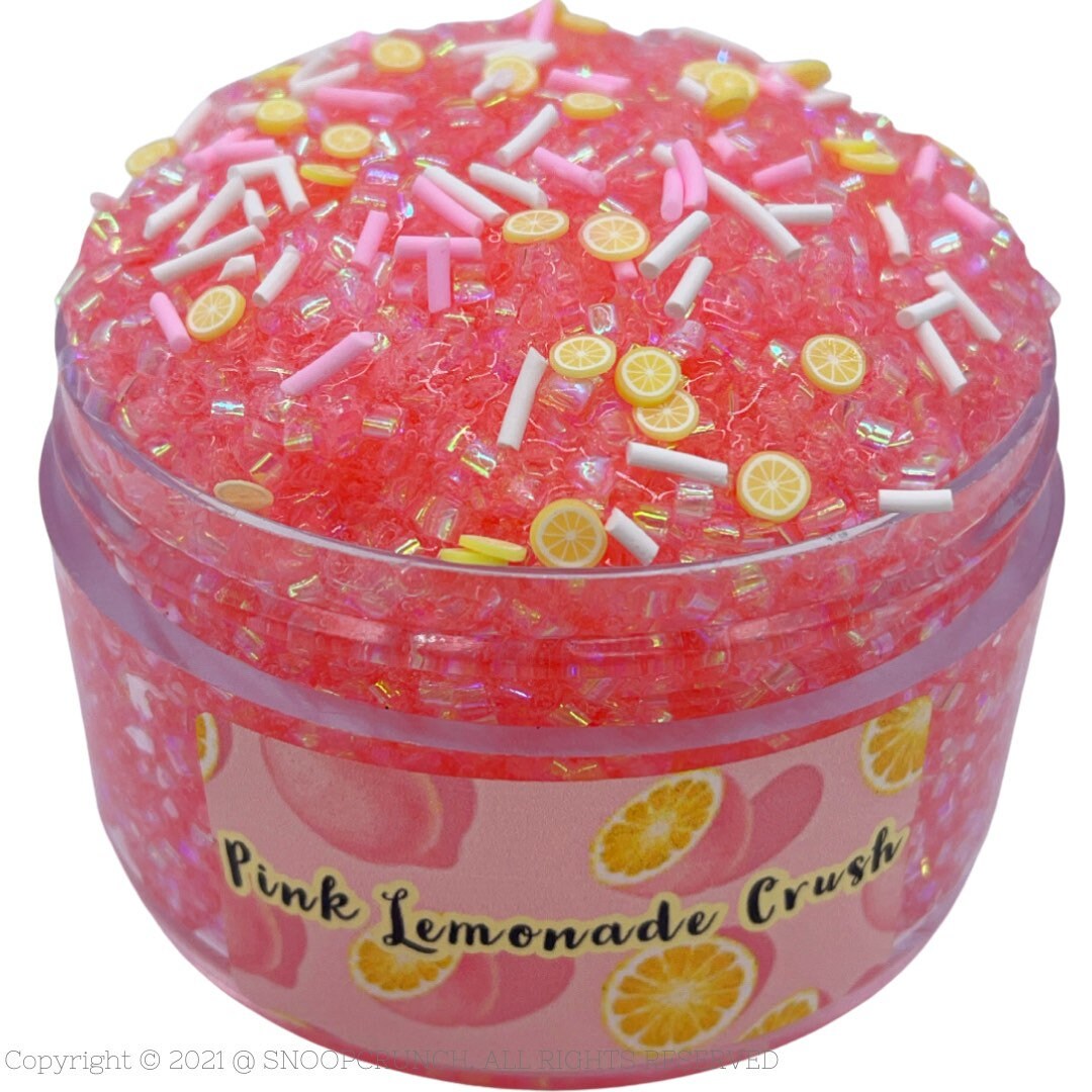 Pink Lemonade Crush Unscented Crunchy Bingsu Slime Etsy Canada