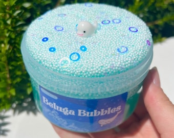 Beluga Bubbles Scented Clear Coated Micro-Floam Slime