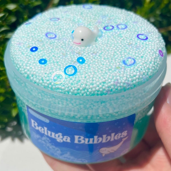 Beluga Bubbles Scented Clear Coated Micro-Floam Slime