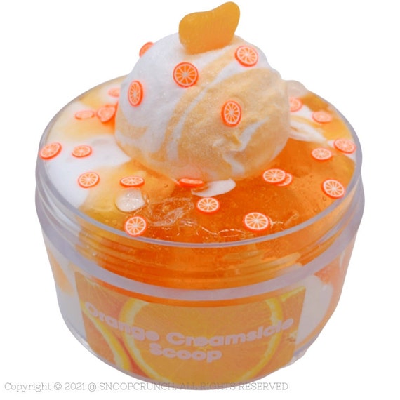Orange Creamsicle Scoop Scented DIY Clay Slime