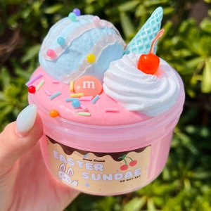 Spring Easter Sundae Scented DIY Clay Slime