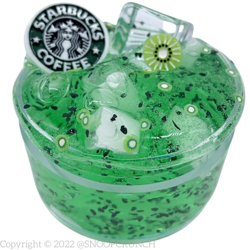 Slime Transparent Parfumé Kiwi Vert - 100ml - Texture Super Douce Et Extensible - Jouet Sensoriel Anti-stress