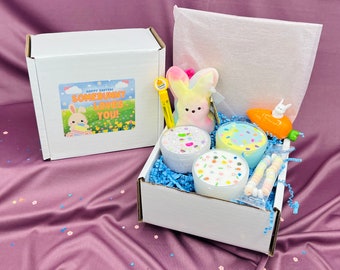 Some Bunny Loves You Easter Slime Gift Box | Gift Basket | Personalized Gift | Easter Basket | Stress Relief | Easter Gift | Easter Slime