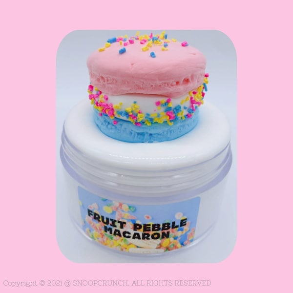 Fruity Pebble Macaron Scented DIY Clay Slime