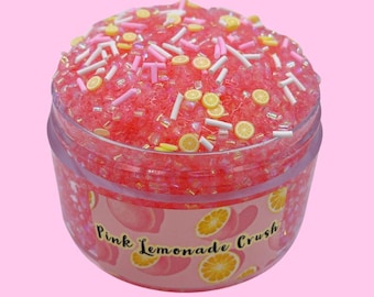 Pink Lemonade Crush Unscented Crunchy Bingsu Slime Snoop Crunch