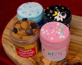 Best Seller Mini Slime Bundle Of 4 Slimes | Scented Slime | Gift | Slime Shop | Glossy | Crunchy Slime | Cloud | Butter Slime Christmas