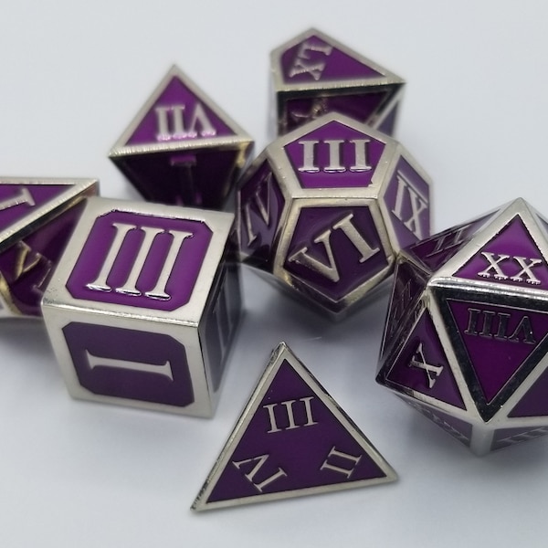 Vortex Warp Metal Dice Set - Purple main image 1