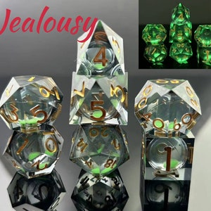 Jealousy Glowing Liquid Core Dice Set