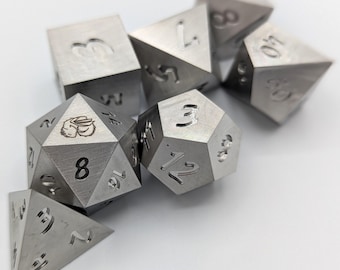 Conjunto de dados de metal em aço inoxidável