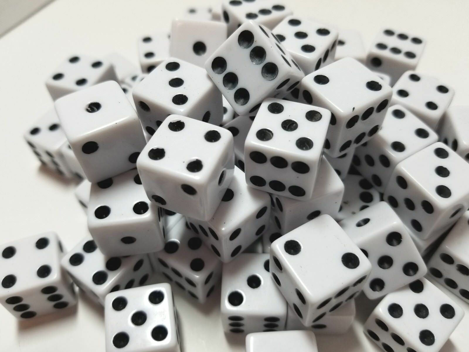 White 16mm 6 Sided Dice Pick Number of Dice Etsy