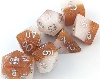 Root Beer Float 7 Piece Dice Set