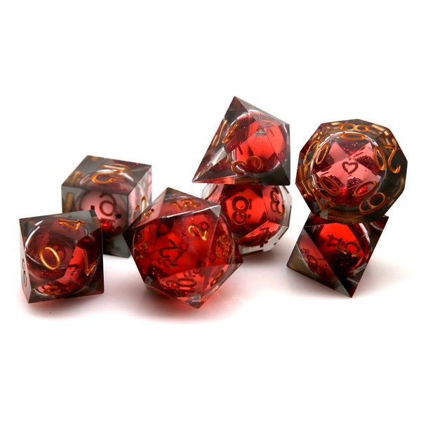 Blood Moon Liquid Core Dice Set