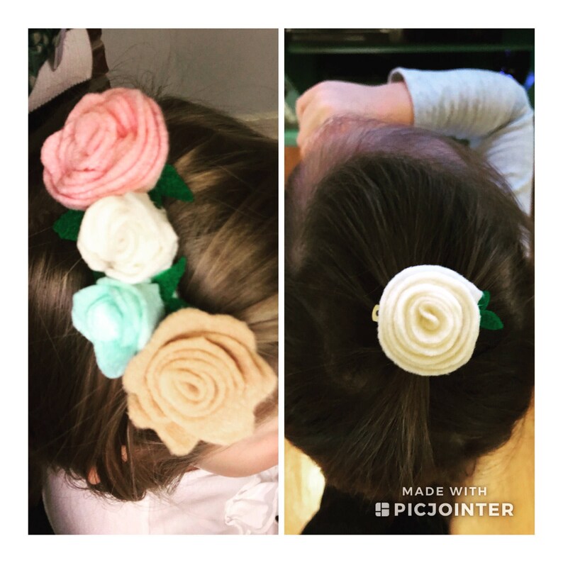 little girl flower hair clips