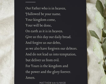 Cita imprimible, archivo digital: Padre Nuestro, fondo oscuro