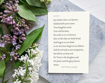 Cita imprimible, archivo digital: Padre Nuestro, fondo claro