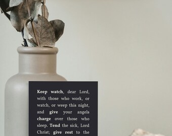 Cita imprimible, archivo digital: Keep Watch, fondo oscuro