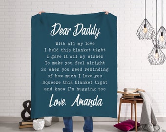 Daddy| T449 30x40 inch My Dad My Hero Blanket for Dad from Daughter| Unique Meaningful for Father to My Dad Custom Blanket Birthday Daddy| T449 30x40 inch My Dad My Hero Blanket for Dad from Daughter| Unique Meaningful for Father to My Dad Custom Blanket Birthday