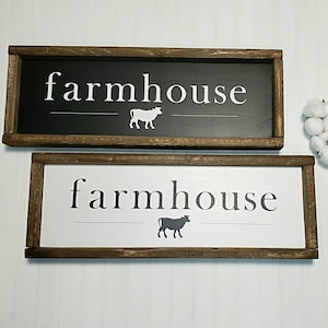 Farmhouse sign, Framed farmhouse sign.