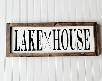 Lakehouse wood sign. Lakehouse.