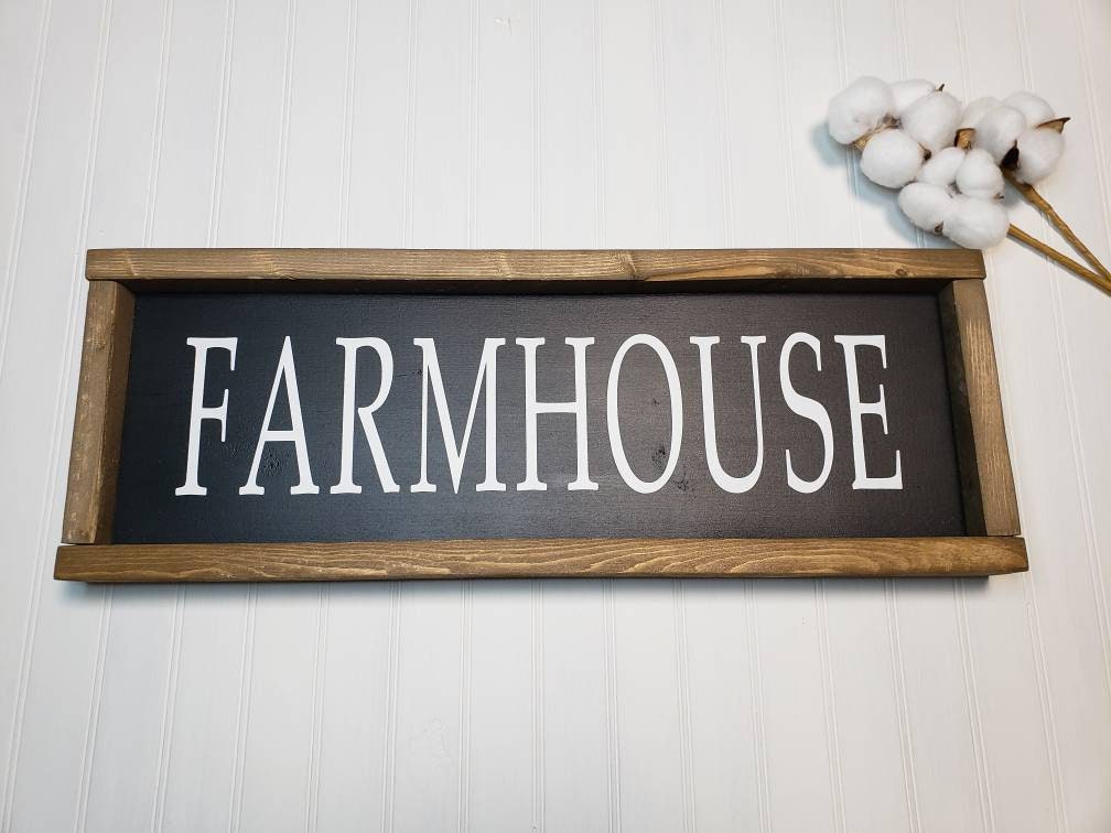 Farmhouse Sign. Framed Farmhouse Sign. - Etsy Denmark