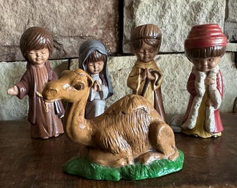 Piezas de repuesto para belén infantil pintado a mano con molde de Duncan Enterprise de los años 80