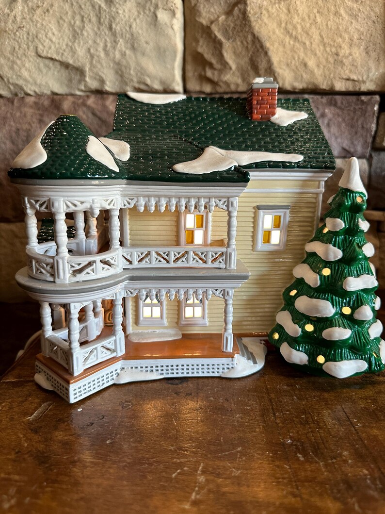 Department 56 Snow Village Carpenter Gothic Bed and Breakfast American