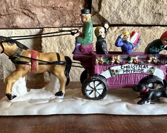 Victorian Village Christmas Village Accessory 2001 Christmas Hayride