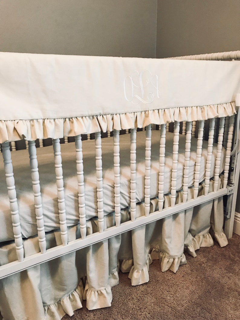 Linen Crib Bedding Etsy