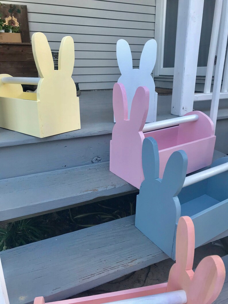 Wooden Easter Basket Etsy