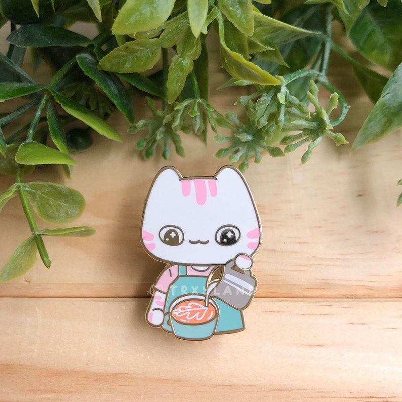 Berri the Barista Enamel Pin Cat Cafe Series TRXYLAND