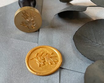 Sello de cera autoadhesivo de la rama de olivo