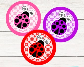 Ladybug Printable Cupcake Toppers Instant Download Digital - Etsy