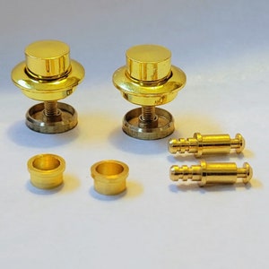 15mm 2x Brass Push Button Lock / Latch - Wooden Box, Humidor, Jewelry Small Case