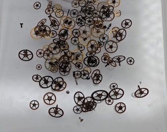 5 Grams Vintage Watch Gears Wheels Lot Steampunk Jewelry Altered Art Parts