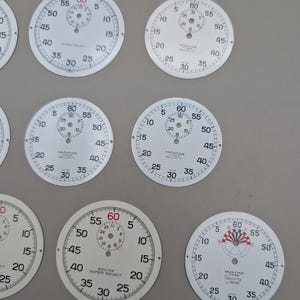 Lot of 10 NOS Racine Stopwatch Yachting Dials Stainless Steel Steampunk Art image 4