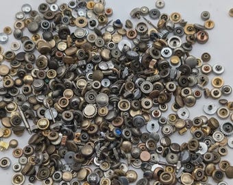 Watch Crowns Parts lot of 50 - Parts/Repair - Gold & Silver Toned