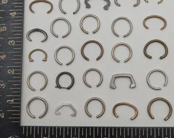 Lot of 25 Vintage Pocket Watch Bow Parts Assorted Sizes Mixed Metal Tones