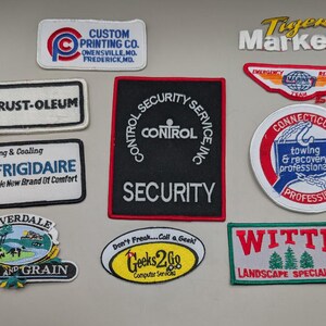Lot of 10 Vintage Logo Patches Iron-On Sew-On Hat Jacket Patch Assortment