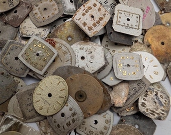 25 Small Ladies Watch Dial Lot Art Deco Steampunk Supplies Jewelry Altered Art