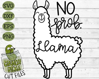 No Drama Llama Svg Etsy