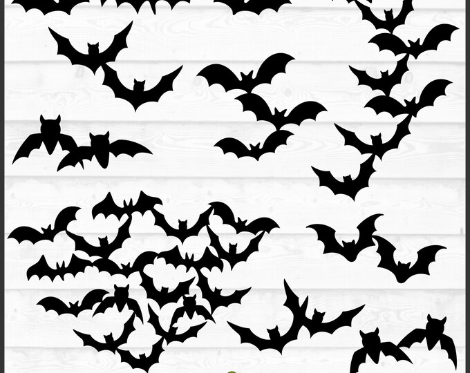 Bat Swarm Svg Png Flying Bats Svg Halloween Bats Svg Swarm of Bats Svg ...