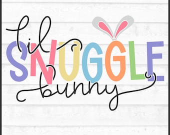 Archivo SVG de Pascua de Lil Snuggle Bunny, dxf, eps, png, Snuggle Bunny svg, Pascua infantil svg, Pascua bebé svg, Conejito de Pascua svg, Archivo de corte