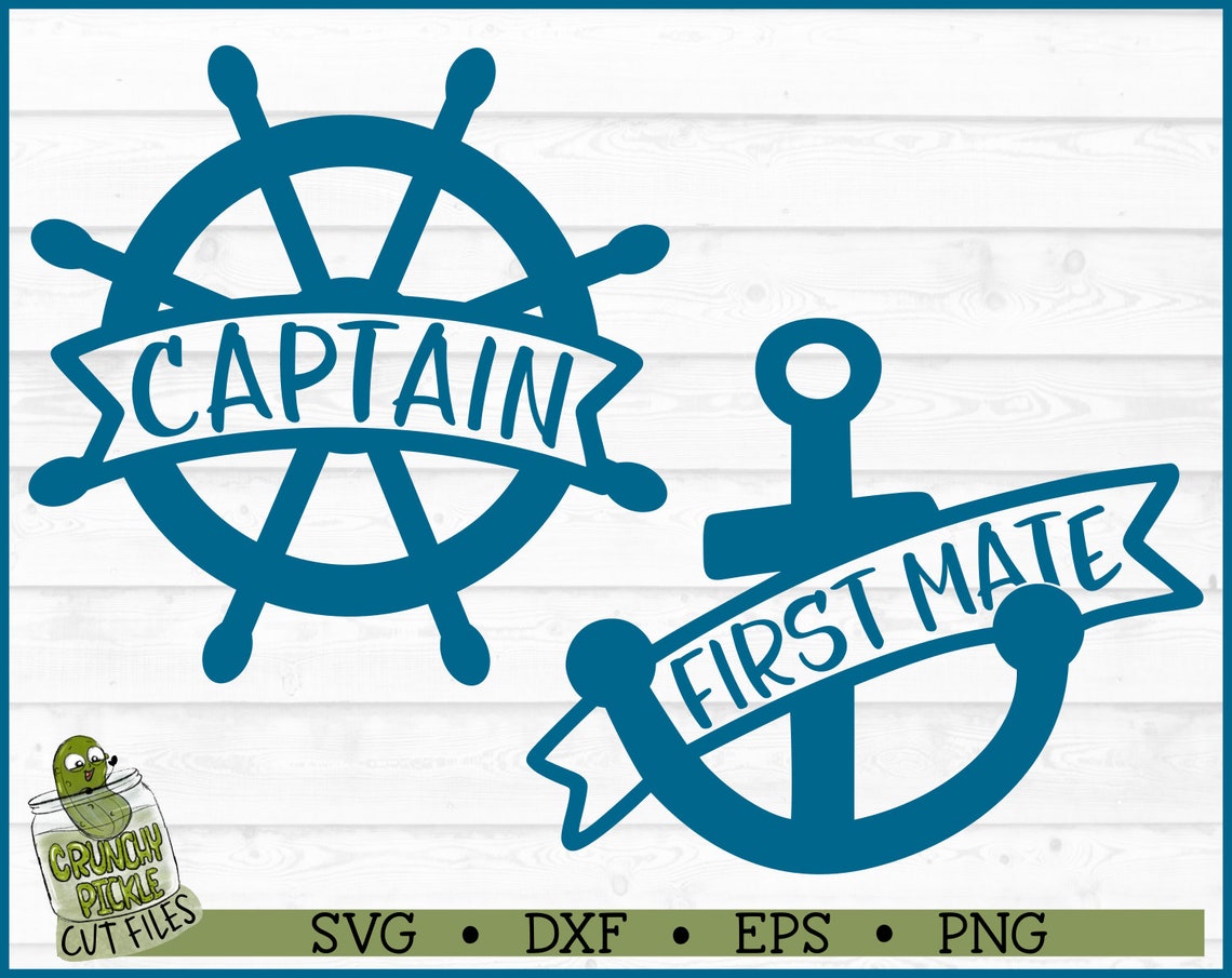 Captain and First Mate SVG File Dxf Eps Png Beach Svg Etsy