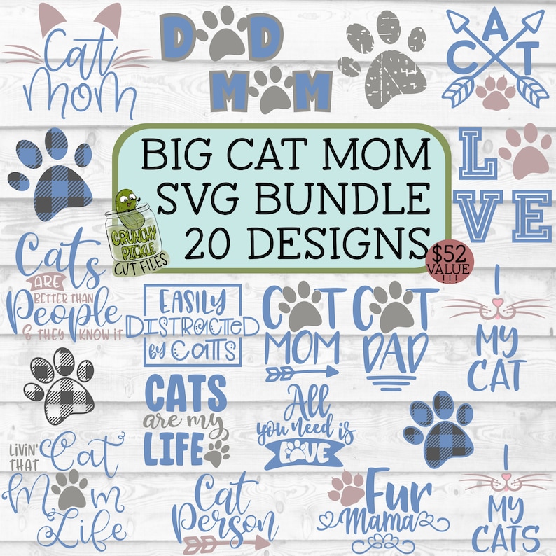 Download Dxf Eps Kitten Cricut Cat Paw Digital Download Design Cut File Phrase Silhouette Cameo Cat Mom Png Cat Mom Big Svg Bundle Art Collectibles Drawing Illustration Delage Com Br