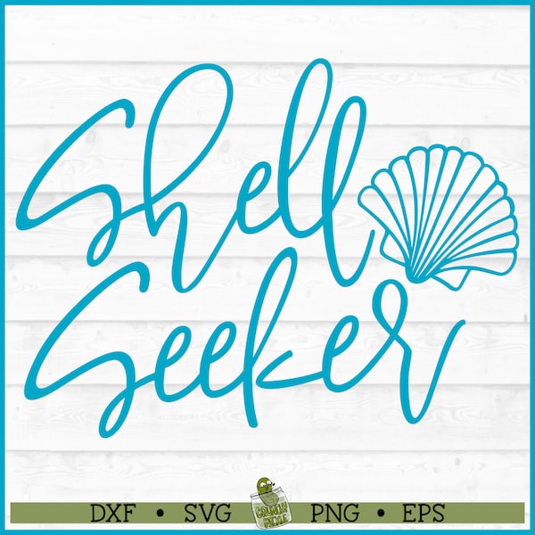 Shell Seeker SVG File, dxf, eps, png, Beach svg, Seashell Collector svg, Seashell svg, Seashell Hunter svg, Cut File, Digital Download