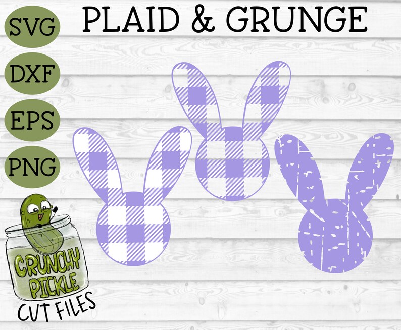 Download Plaid & Grunge Easter Bunny 2 SVG cutting file for Cricut ...