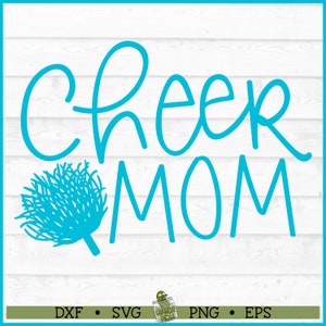 Cheer Mom SVG-Datei, dxf, eps, png, Cheerleader Mom svg, Pom Pom svg, Cricut svg, Silhouette svg, Cut-Datei, digitaler Download